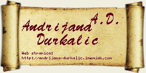 Andrijana Durkalić vizit kartica